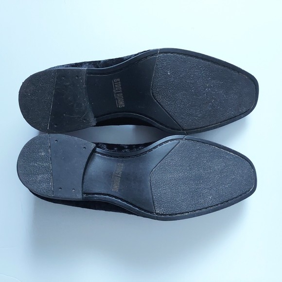 Stacy Adams Black Velour Sultan Slip On Loafers with Box in Men's Sz 7 - Picture 4 of 11